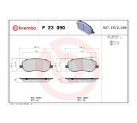 Brembo Plaquettes de frein P 23 090 pour CITROËN PEUGEOT FIAT LANCIA – Jeu avant