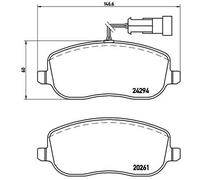 BREMBO P 23 100 Kit de plaquettes de frein, frein à disque pour FIAT