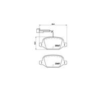 Brembo P23146 Plaquettes de Frein Arrière