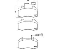 Brembo Kit de plaquettes de frein P 23 162 – frein à disque – 1x