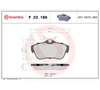 BREMBO P 23 189 Kit de plaquettes de frein, frein à disque pour FIAT