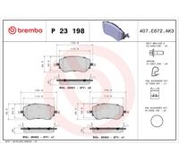BREMBO P 23 198 Kit de plaquettes de frein, frein à disque pour ABARTH,FIAT
