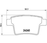 BREMBO P 24 063 Kit de plaquettes de frein, frein à disque pour BYD,EMGRAND,ENGL
