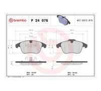 BREMBO P 24 076X Plaquettes de frein avant pour Mondeo V60 S60 V70 S80 S-Max XC7