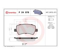 BREMBO P 24 078 Plaquettes de frein arrière pour V60 S60 V70 S80 S-Max XC70 Gala