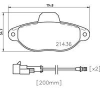 BREMBO P 24 147 Kit de plaquettes de frein, frein à disque pour FIAT,FORD