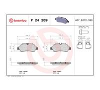 BREMBO P 24 209 Plaquettes de frein arrière pour Ford Transit