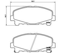 Brembo Kit plaquettes de frein P 28 043 – frein à disque Avant pour ACURA / HONDA Accord VIII