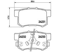 BREMBO P 28 051 Kit de plaquettes de frein, frein à disque pour ACURA,ACURA (GAC