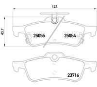 BREMBO P 28 070 Kit de plaquettes de frein, frein à disque pour HONDA