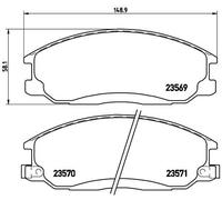 Jeu De 4 Plaquettes De Frein Brembo P 30 013