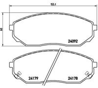 BREMBO P 30 019 Plaquettes de freins pour KIA SORENTO I (JC)