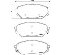 BREMBO P 30 071 Kit de plaquettes de frein, frein à disque pour HYUNDAI