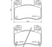BREMBO P 30 113 Kit de plaquettes de frein, frein à disque pour GENESIS,KIA