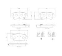 BREMBO P 30 150 Kit de plaquettes de frein, frein à disque pour HYUNDAI