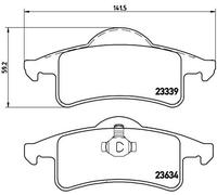 BREMBO P 37 006 Kit de plaquettes de frein, frein à disque pour JEEP,JEEP (BJC)