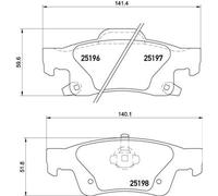BREMBO P 37 016 Kit de plaquettes de frein, frein à disque pour DODGE,JEEP