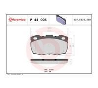 BREMBO P 44 005 Plaquettes de frein avant pour Land Rover Defender