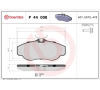 BREMBO P 44 008 Kit de plaquettes de frein, frein à disque pour LAND ROVER