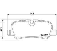 BREMBO P 44 019 Plaquettes de freins Arrière pour LAND ROVER Discovery IV (L319)