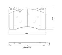 Plaquettes de frein P 44 033 BREMBO pour LAND ROVER RANGE ROVER V