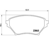 BREMBO P 49 029 Kit de plaquettes de frein, frein à disque pour EUNOS,MAZDA