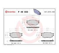 BREMBO P 49 033 Plaquettes de frein avant pour Mazda 6 626