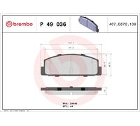 BREMBO P 49 036 Kit de plaquettes de frein, frein à disque pour BESTURN (FAW),HA