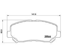 BREMBO P 49 045 Kit de plaquettes de frein, frein à disque pour MAZDA,MAZDA (CHA