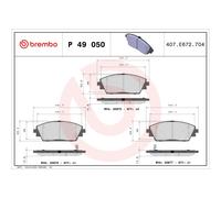 Brembo Plaquettes de frein P49050