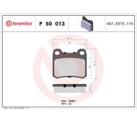 BREMBO P 50 013 Kit de plaquettes de frein, frein à disque pour MERCEDES-BENZ