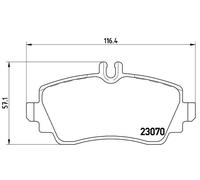 BREMBO P 50 036 Kit de plaquettes de frein, frein à disque pour MERCEDES-BENZ
