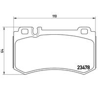 BREMBO P 50 061 Kit de plaquettes de frein, frein à disque pour BRABUS,MERCEDES-