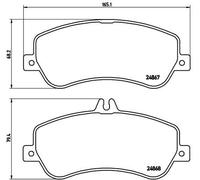 BREMBO P 50 086 Kit de plaquettes de frein, frein à disque pour MERCEDES-BENZ,ME