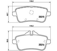 Brembo Plaquettes de frein arrière P50099 - Jeu pour Mercedes‑Benz Classe M SLK GLE Coupé