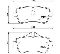 Brembo Plaquettes de frein P 50 101 Arrière – Mercedes‑Benz GLE Coupé / GLS / Classe GL