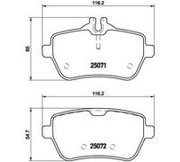 BREMBO Kit de plaquettes de frein, frein à disque pour MERCEDES-BENZ