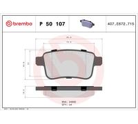 Brembo Plaquettes de frein P 50 107 pour Mercedes-Benz et Nissan