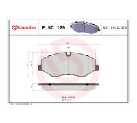 Brembo Plaquettes de frein P 50 129 Avant pour Mercedes‑Benz Vito/Mixto – Jeu de 4