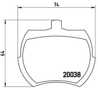 Brembo Plaquettes de frein P52002 Avant – Jeu de 4
