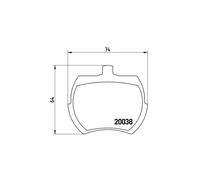 BREMBO P 52 002 Plaquettes de frein avant pour Mini 1000-Series Midget Mini-Moke