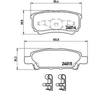 BREMBO P 54 034 Kit de plaquettes de frein, frein à disque pour CHRYSLER,CHRYSLE