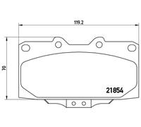 BREMBO P 56 034 Kit de plaquettes de frein, frein à disque pour NISSAN,SUBARU