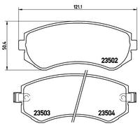 BREMBO P 56 039 Kit de plaquettes de frein, frein à disque pour NISSAN