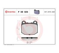 BREMBO P 59 025 Plaquettes de frein avant pour Elise Exige VX220 2 Europa Roadst