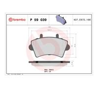 Plaquettes de frein P 59 039 BREMBO pour RENAULT OPEL NISSAN