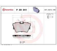 BREMBO P 59 041 Plaquettes de frein pour RENAULT NISSAN OPEL FIAT