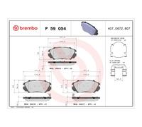 Brembo P59054 Plaquettes de Frein Avant