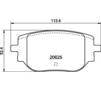 BREMBO P 59 102 Kit de plaquettes de frein, frein à disque pour CITROËN,FIAT,OPE