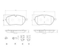 BREMBO P 61 128 Kit de plaquettes de frein, frein à disque pour CITROËN,CITROËN